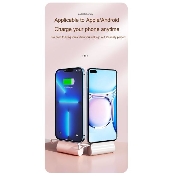 5000mAh  10W PTZ Portable Power Bank Για Iphone Και Android Type-C Λευκό