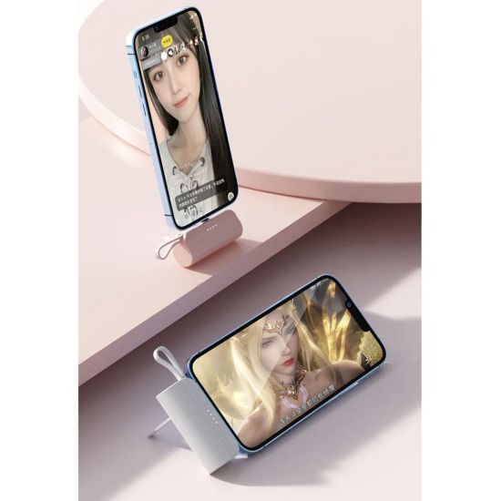 5000mAh  10W PTZ Portable Power Bank Για Iphone Και Android Type-C Λευκό
