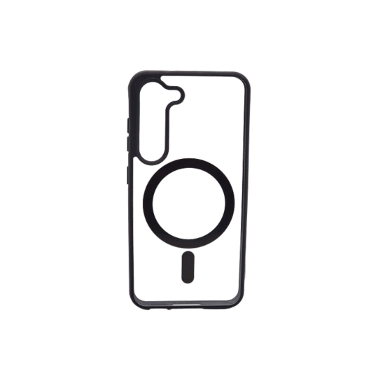 Magsafe Back Cover Σιλικόνης Διάφανο-Μαύρο (Galaxy S24)