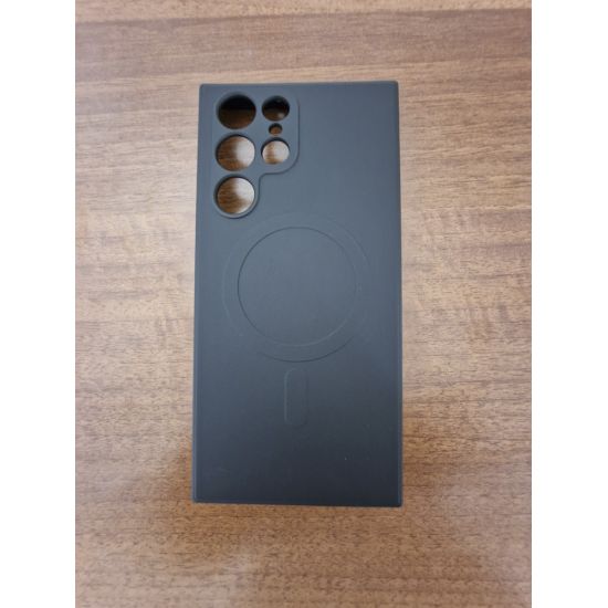 Magsafe Back Cover Σιλικόνης Μαύρο (Galaxy S22 ULTRA)