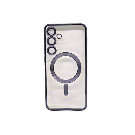 Magsafe Back Cover Σιλικόνης Διάφανο/Μαύρο (Galaxy S24 Plus)
