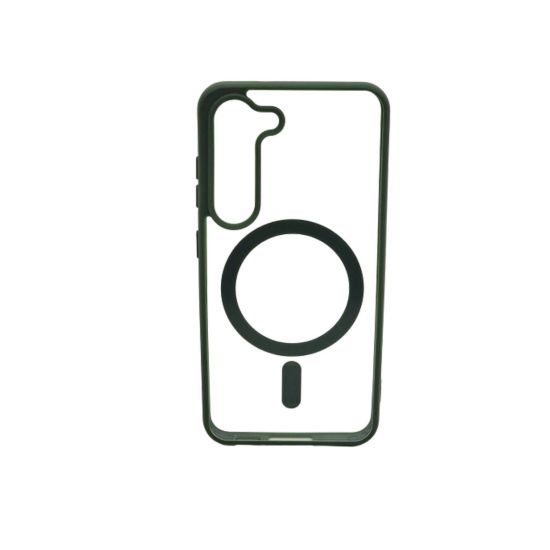Magsafe Back Cover Σιλικόνης Διάφανο-Πράσινο (Galaxy S23)