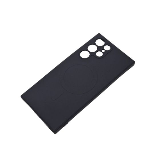 Magsafe Back Cover Σιλικόνης Μαύρο (Galaxy S22 ULTRA)