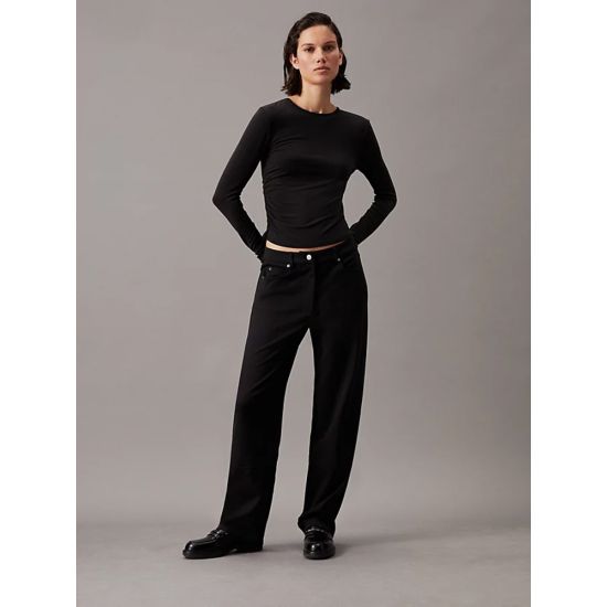Γυναικείο Milano Slim Straight Παντελόνι Μαύρο Calvin Klein J20J223592-BEH