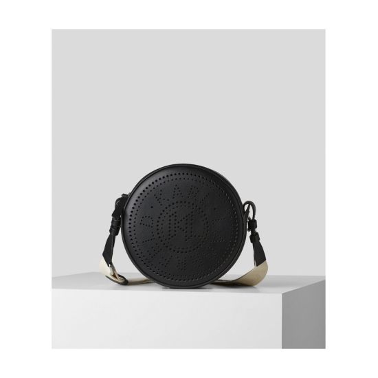 Γυναικεία Δερμάτινη K/Circle Τσάντα Χιαστί Μαύρη Karl Lagerfeld 231W3054-A999 BLACK