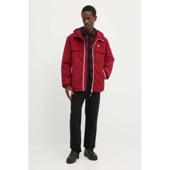 Ανδρικό Chicago Αντιανεμικό Μπουφάν Μπορντό Tommy Jeans DM0DM18908-XKG