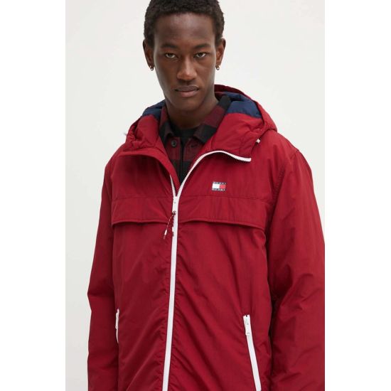 Ανδρικό Chicago Αντιανεμικό Μπουφάν Μπορντό Tommy Jeans DM0DM18908-XKG