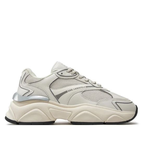 Γυναικεία Δερμάτινα Runner Sneakers Λευκά Karl Lagerfeld KL65624-411 WHITE