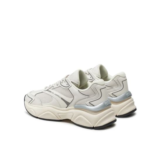 Γυναικεία Δερμάτινα Runner Sneakers Λευκά Karl Lagerfeld KL65624-411 WHITE