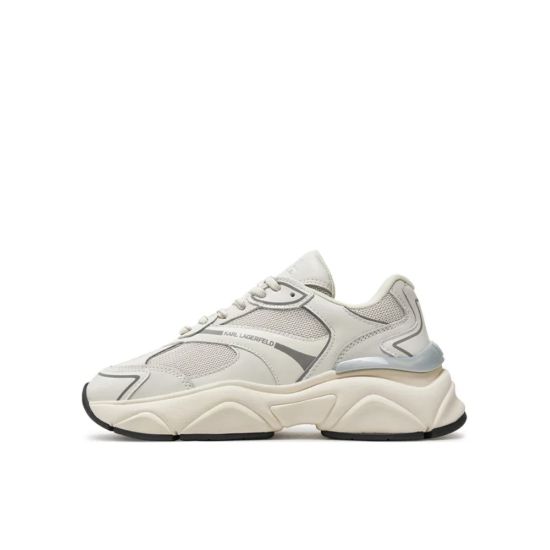 Γυναικεία Δερμάτινα Runner Sneakers Λευκά Karl Lagerfeld KL65624-411 WHITE