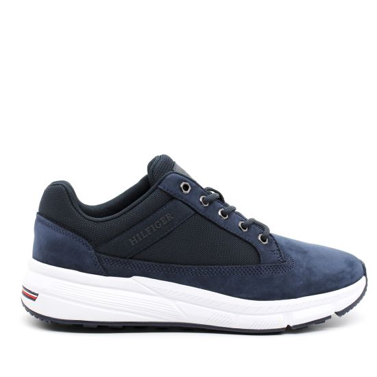Ανδρικά Δερμάτινα Sneakers Navy Μπλε Tommy Hilfiger FM0FM05187-DW5