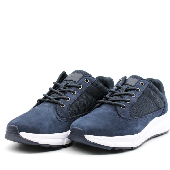Ανδρικά Δερμάτινα Sneakers Navy Μπλε Tommy Hilfiger FM0FM05187-DW5
