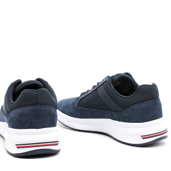 Ανδρικά Δερμάτινα Sneakers Navy Μπλε Tommy Hilfiger FM0FM05187-DW5
