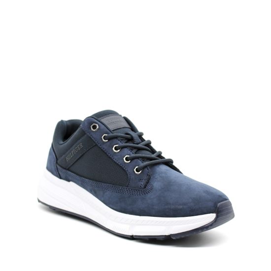 Ανδρικά Δερμάτινα Sneakers Navy Μπλε Tommy Hilfiger FM0FM05187-DW5