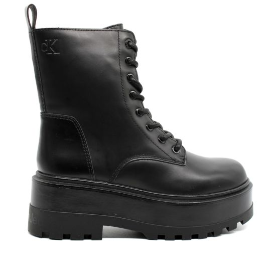 Γυναικεία Δερμάτινα Μποτάκια Μαύρα Calvin Klein YW0YW01535-0GJ