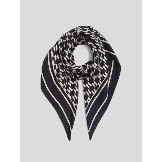 Γυναικείο K/Monogram Φουλάρι Μαύρο Karl Lagerfeld 245W3308-A998 BLACK/WHITE