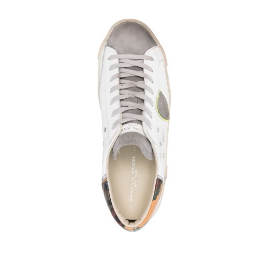Ανδρικά Δερμάτινα Prsx Tennis Sneakers Λευκά Philippe Model PRLUVCT1-BLANC VERT