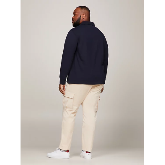 Ανδρικό Plus Size 1985 Μακρυμάνικο Polo Navy Μπλε Tommy Hilfiger MW0MW34102-DW5