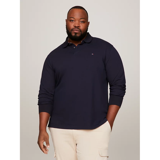 Ανδρικό Plus Size 1985 Μακρυμάνικο Polo Navy Μπλε Tommy Hilfiger MW0MW34102-DW5