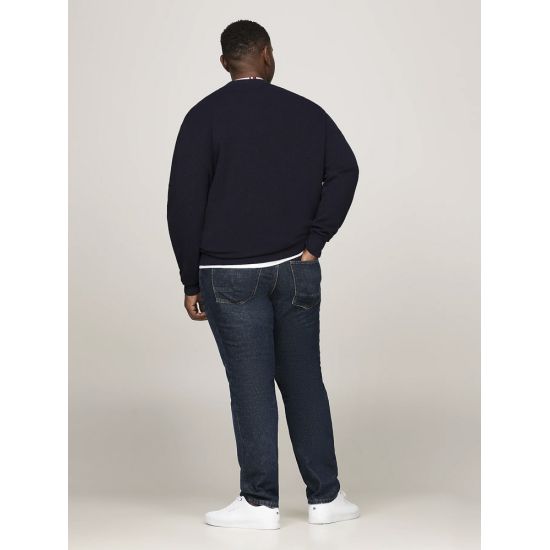 Ανδρικό Plus Size Essential Πουλόβερ Navy Μπλε Tommy Hilfiger MW0MW37930-DW5