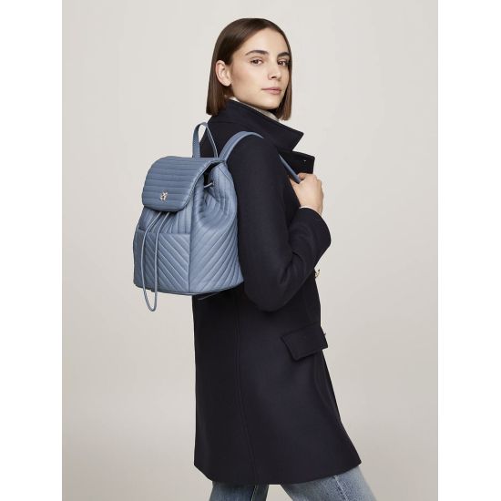 Γυναικείο Σακίδιο Πλάτης Μπλε Tommy Hilfiger AW0AW17014-C0Z