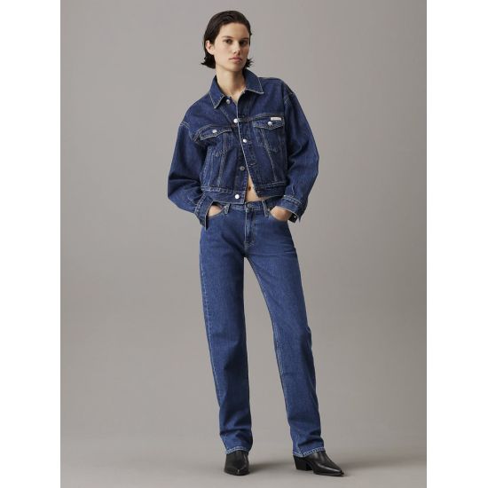 Γυναικείο Straight Τζιν Navy Μπλε Calvin Klein J20J224001-1A4
