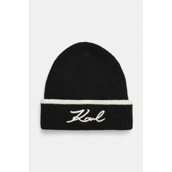 Γυναικείο K/Signature Σκουφάκι Μαύρο Karl Lagerfeld 246W3412-A998 BLK/WHT