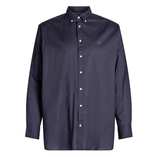 Ανδρικό Plus Size TH Flex Πουκάμισο Navy Μπλε Tommy Hilfiger MW0MW35095-DW5