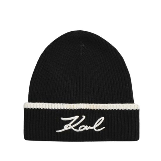 Γυναικείο K/Signature Σκουφάκι Μαύρο Karl Lagerfeld 246W3412-A998 BLK/WHT