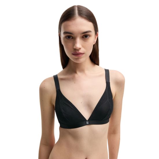 Γυναικείο Triangle Sporty Lace Σουτιέν Μαύρο Hugo 50527185-001