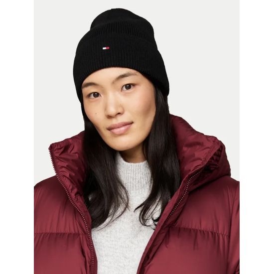 Γυναικείο Essential Flag Σκουφάκι Μαύρο Tommy Hilfiger AW0AW16637-BDS