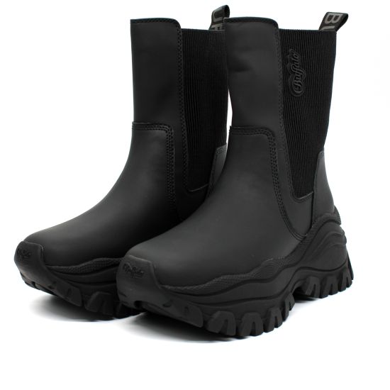 Γυναικείες Lola Chelsea Μπότες Μαύρες Buffalo BUF1220054-BLACK
