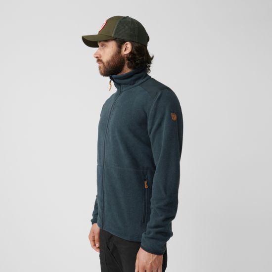 Ανδρική Sten Fleece Ζακέτα Navy Μπλε Fjallraven 81765-555 DARK NAVY