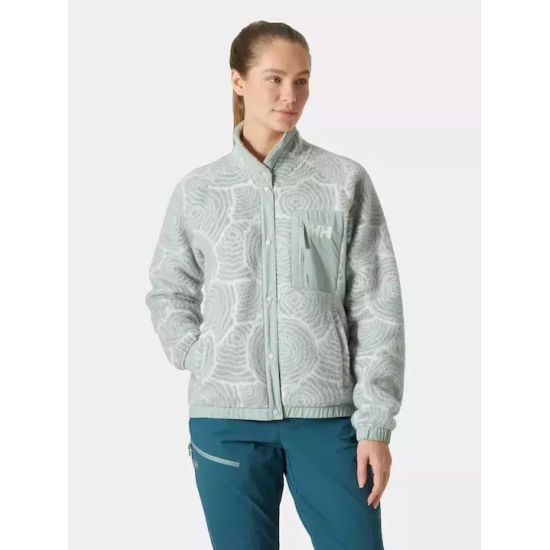 Γυναικεία Imperial Printed Pile Snap Ζακέτα Μέντα Helly Hansen 63373-462