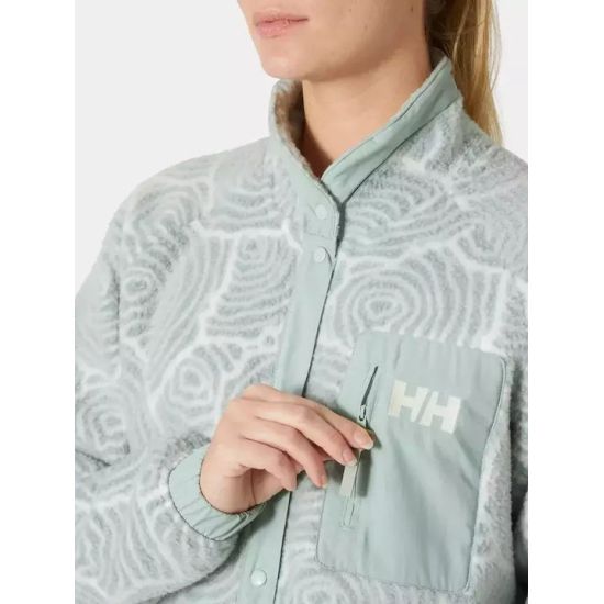 Γυναικεία Imperial Printed Pile Snap Ζακέτα Μέντα Helly Hansen 63373-462