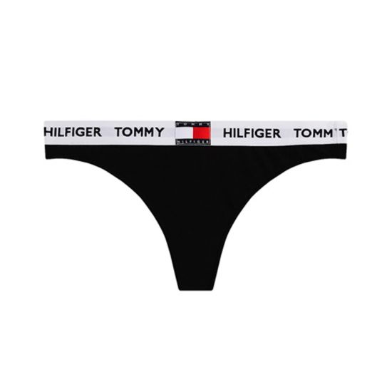 Γυναικείο Στρινγκ Μαύρο Tommy Hilfiger UW0UW05616-BDS