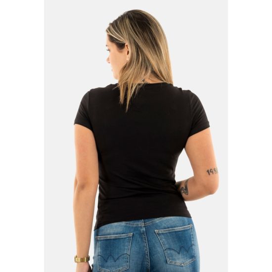 Γυναικείο T-shirt Μαύρο Tommy Jeans DW0DW20458-BDS