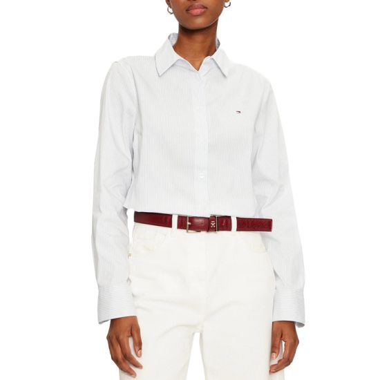 Γυναικείο Ριγέ Πουκάμισο Γαλάζιο Tommy Hilfiger WW0WW44084-0A9