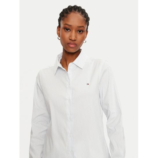 Γυναικείο Ριγέ Πουκάμισο Γαλάζιο Tommy Hilfiger WW0WW44084-0A9