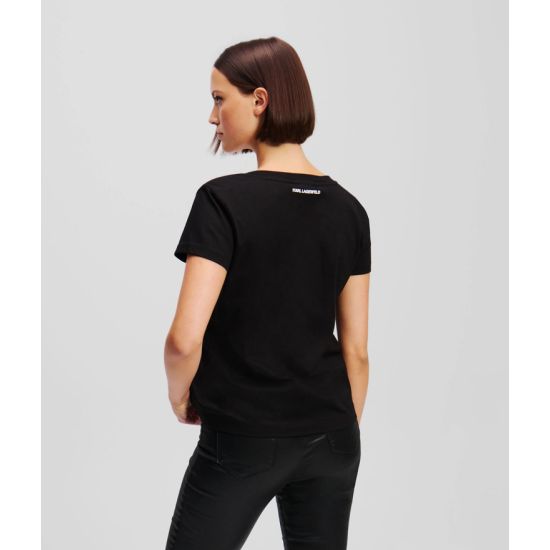 Γυναικείο Hearts T-shirt Μαύρο Karl Lagerfeld A1W17116-999 BLACK