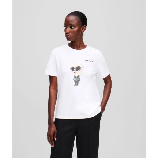 Γυναικείο Ikon Aquarelle K T-shirt Λευκό Karl Lagerfeld A1W17130-100 WHITE