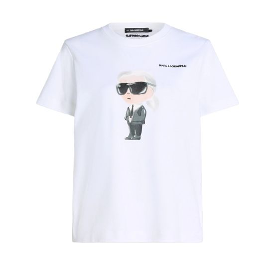 Γυναικείο Ikon Aquarelle K T-shirt Λευκό Karl Lagerfeld A1W17130-100 WHITE