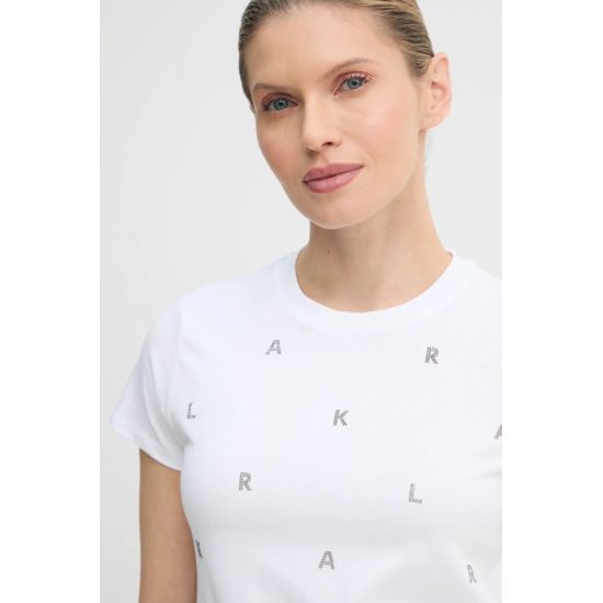Γυναικείο T-shirt Λευκό Karl Lagerfeld A1W17078-100 WHITE