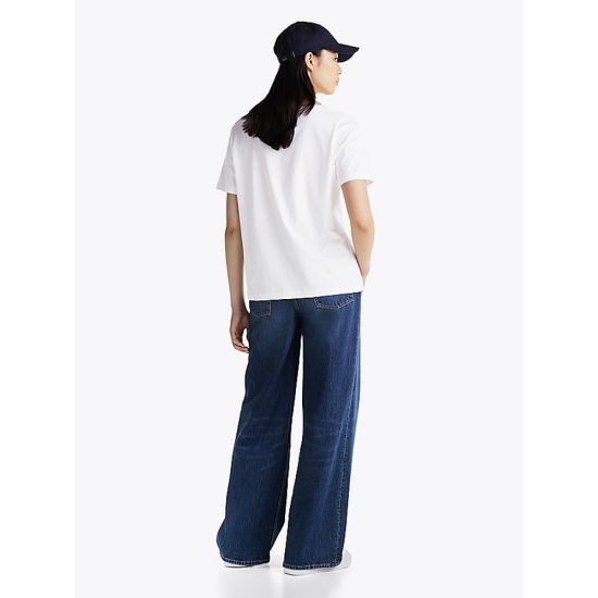Γυναικείο T-shirt Λευκό Tommy Hilfiger WW0WW44177-YCF