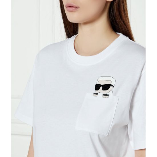 Γυναικείο Peak-A-Boo T-shirt Λευκό Karl Lagerfeld A1W17100-100 WHITE