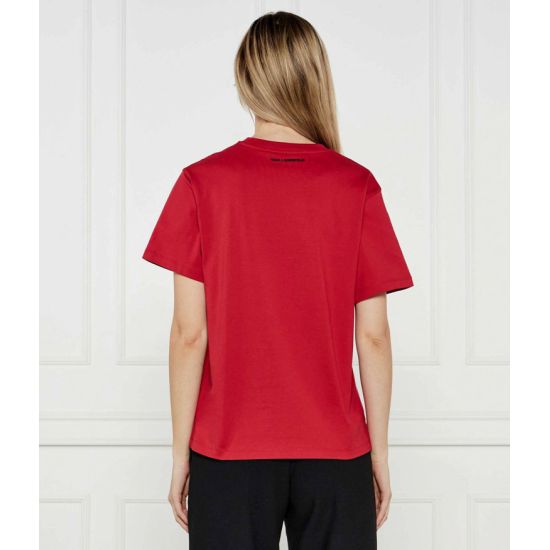 Γυναικείο Peak-A-Boo T-shirt Κόκκινο Karl Lagerfeld A1W17100-586 SCARLET SAGE