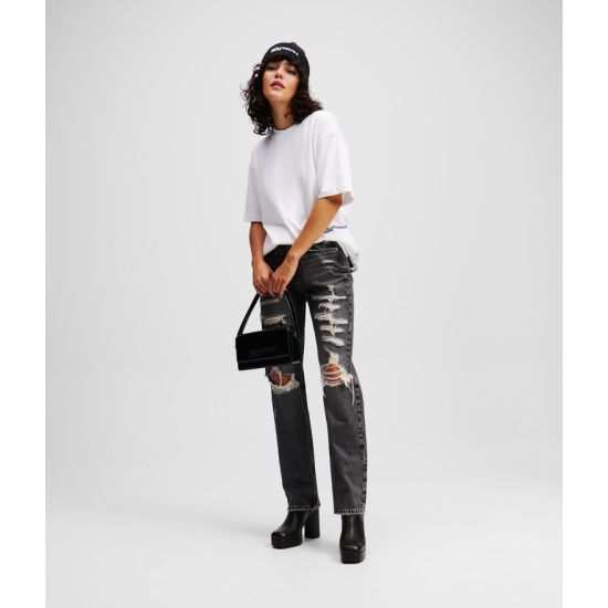 Γυναικείο T-shirt Λευκό Karl Lagerfeld Jeans A1W17030-100 WHITE