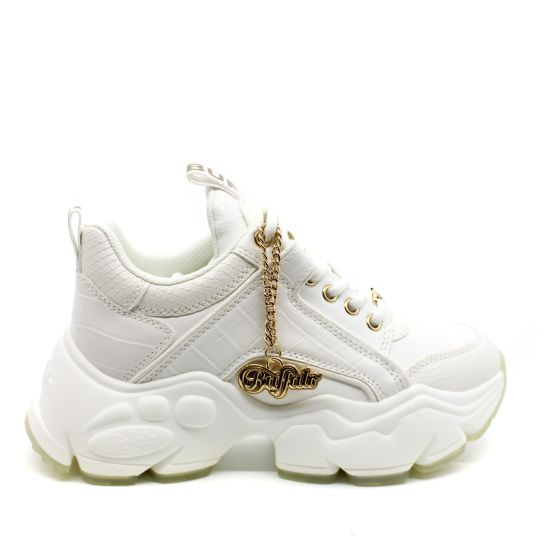 Γυναικεία Binary Glam Sneakers Λευκά Buffalo BUF1636059-WHITE ANIMAL