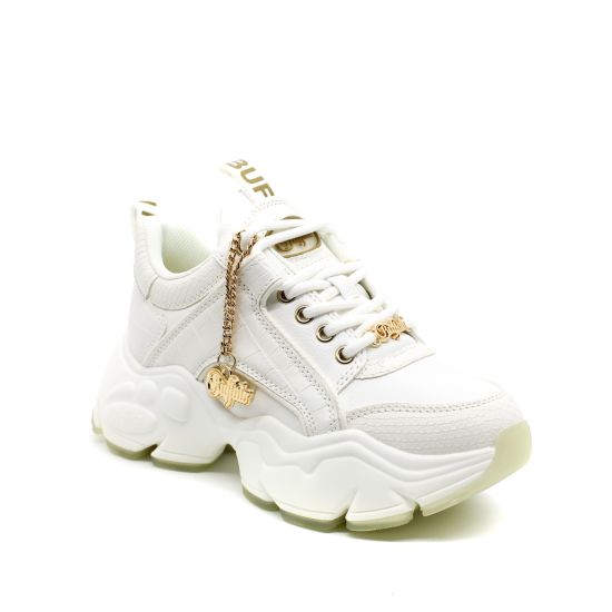 Γυναικεία Binary Glam Sneakers Λευκά Buffalo BUF1636059-WHITE ANIMAL