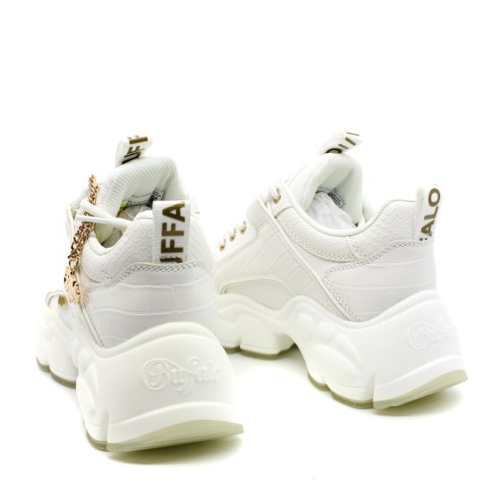 Γυναικεία Binary Glam Sneakers Λευκά Buffalo BUF1636059-WHITE ANIMAL